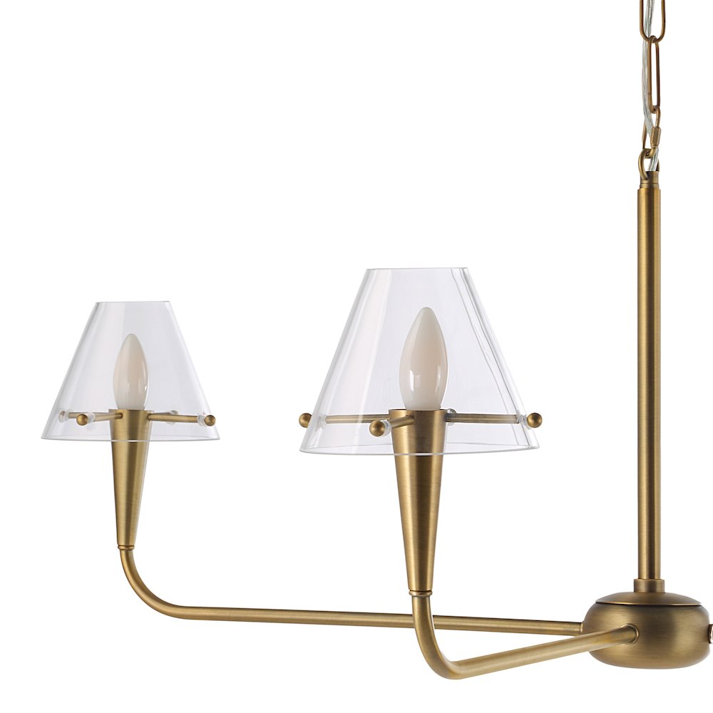 Maite 78" Height Ceiling Fixture, Plated Dark Antique Brushed Brass. Picture 6