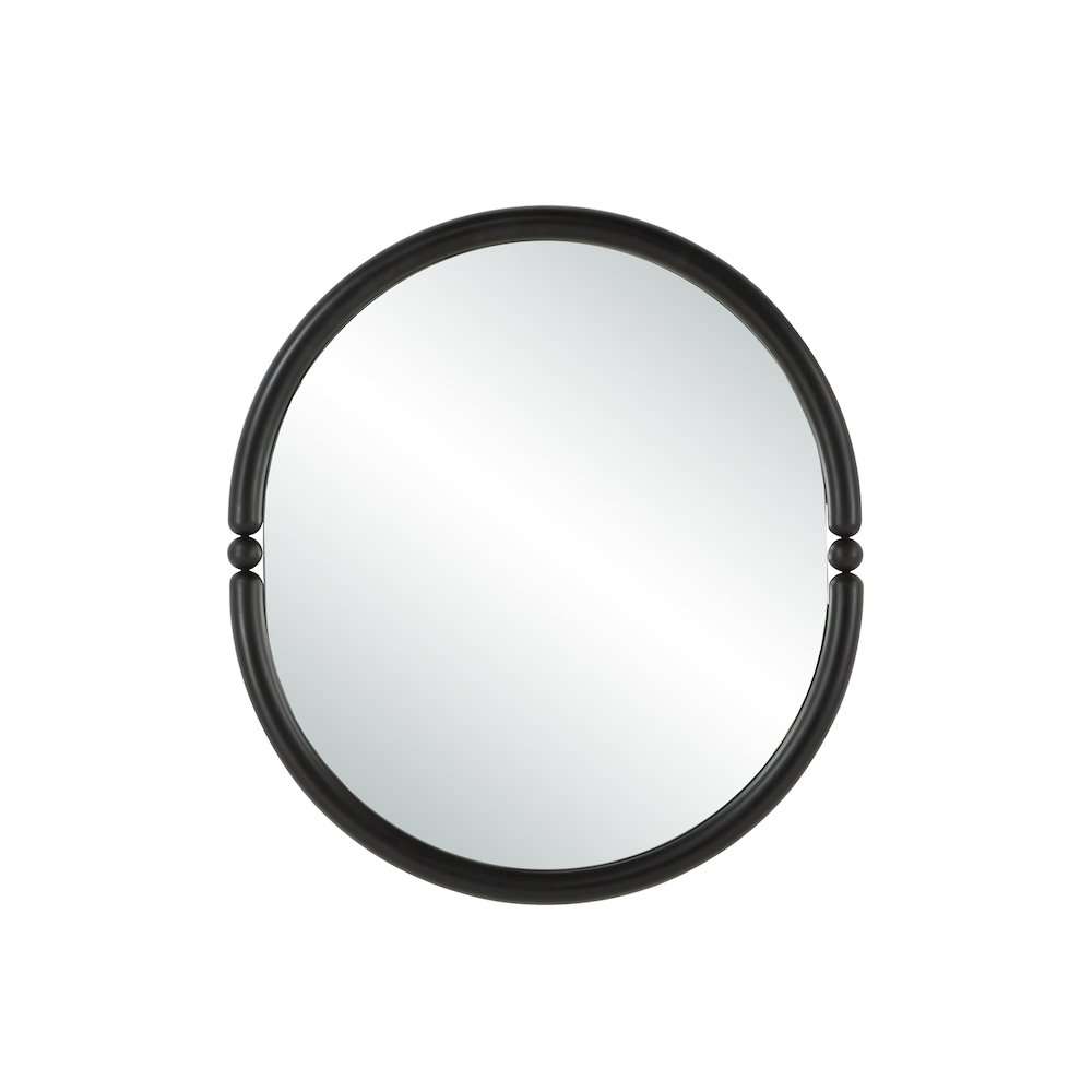 Ditto 40" H x 36" W Wall Mirror, Black. Picture 1
