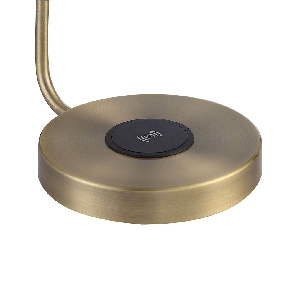 Riesco 22.5" Length Desk Lamp, Antique Brass. Picture 7