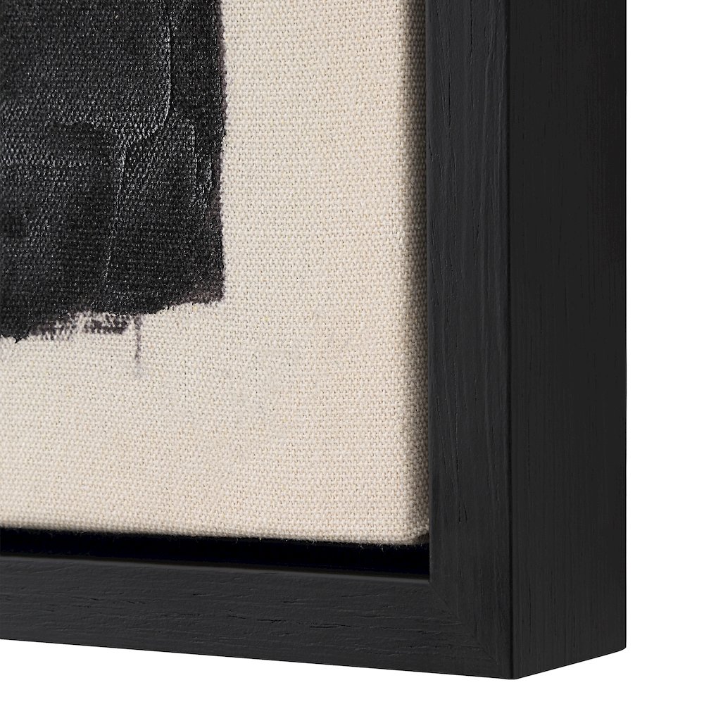 Asia 24" Wide Canvas Art With Wood Frame, Painted Black. Picture 6