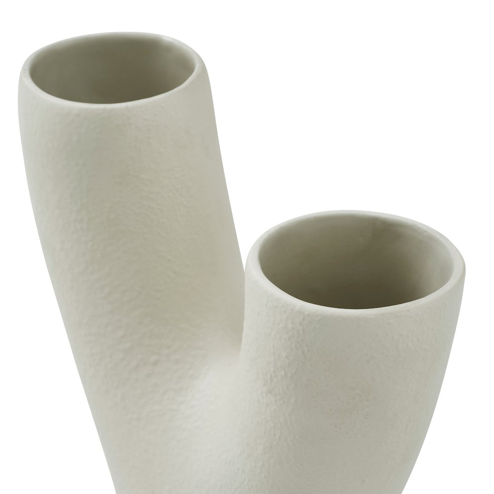 Wisteria Large Vase In Cream Color. Picture 4