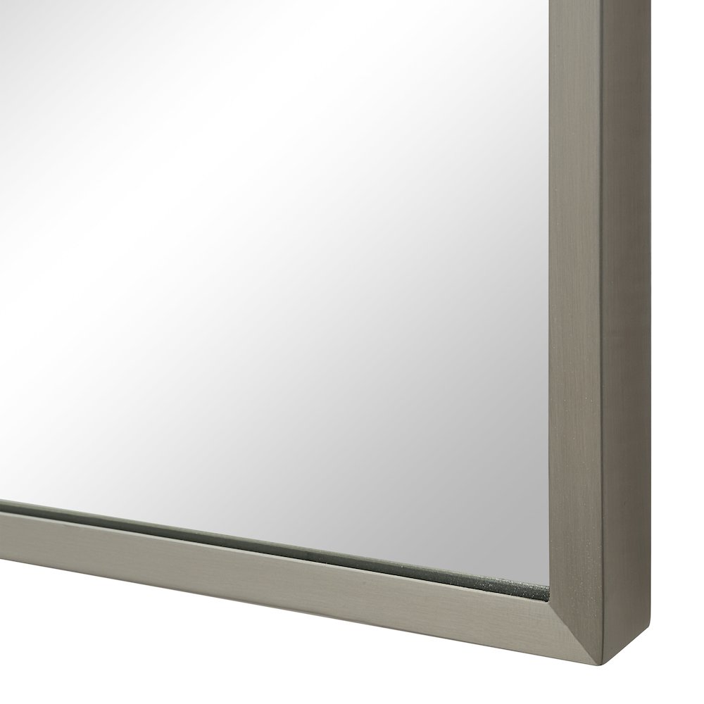 Salma 40" H x 38" W Wall Mirror, Grey. Picture 5