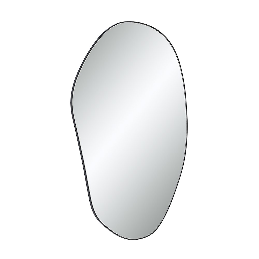 Gela 36" H x 23" W Wall Mirror, Black. Picture 3