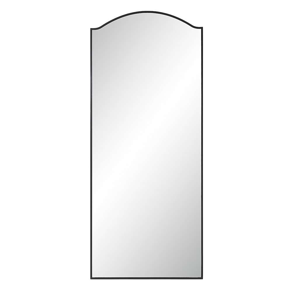 Balina 72" Tall Rectangular Arch Mirror, Matte Black. Picture 1