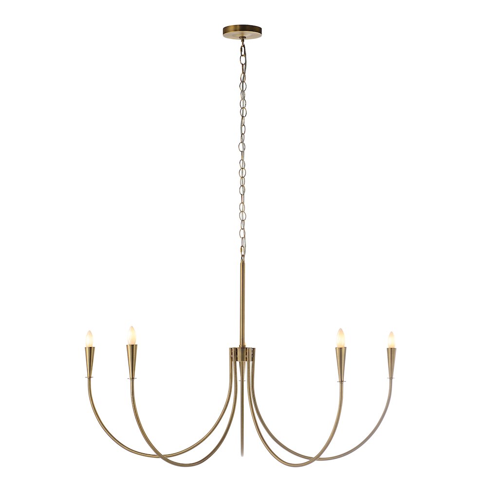 Luzon 90" Height Ceiling Fixture, Plated Dark Antique Brushed Brass. Picture 6