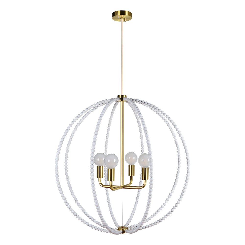 Basil 4 Light Ceiling Fixture. Picture 1