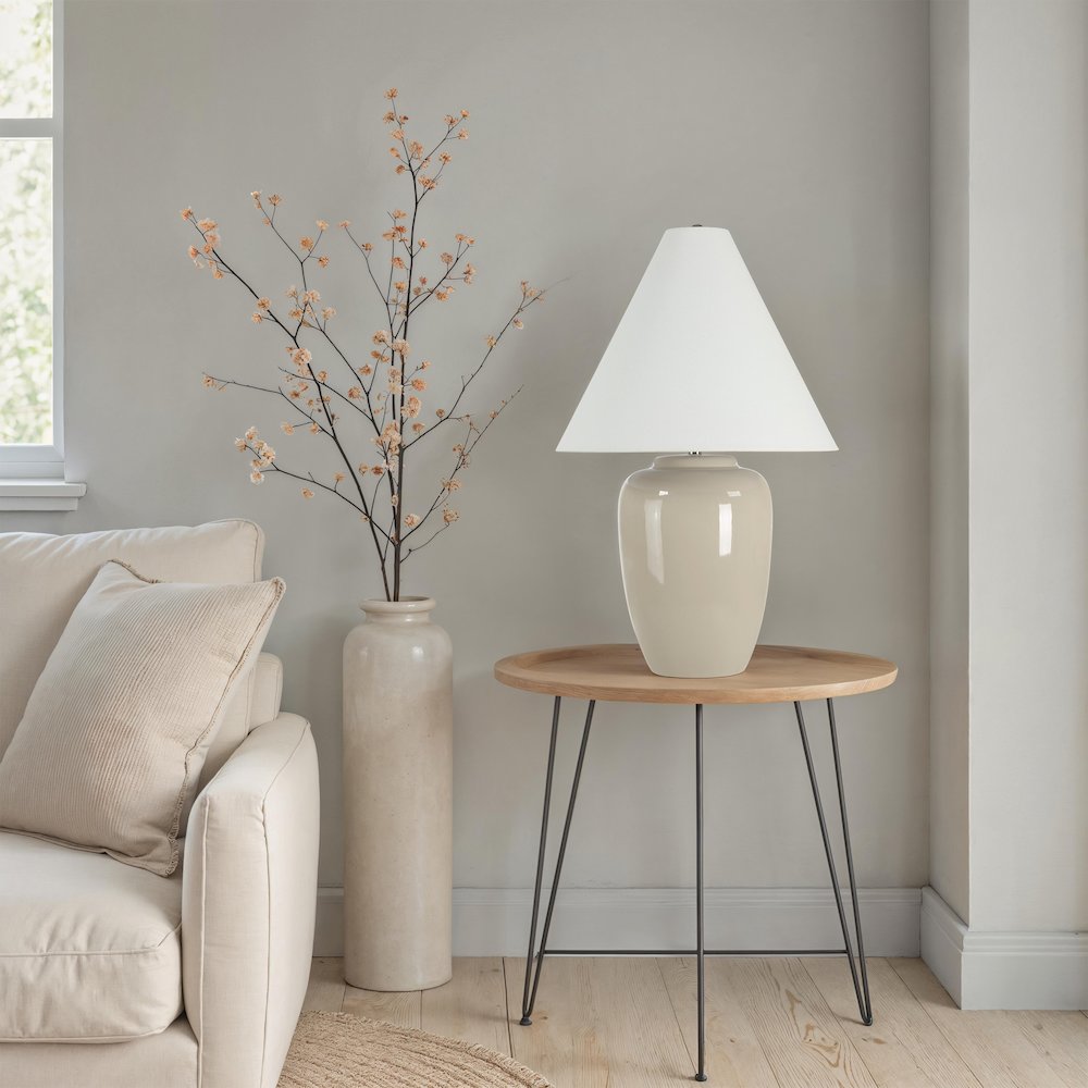 Anne 28.75" Tall Ceramic Table Lamp. Picture 3