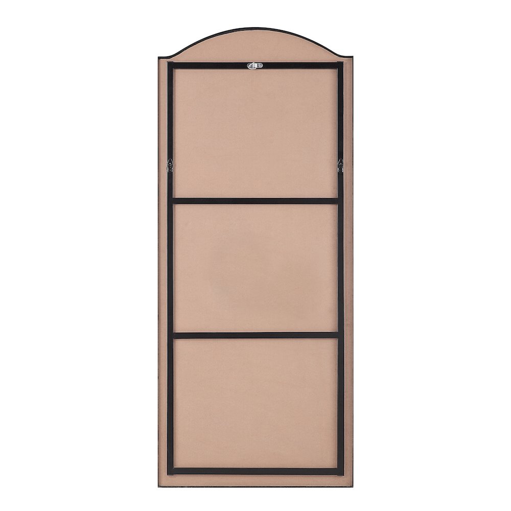 Balina 72" Tall Rectangular Arch Mirror, Matte Black. Picture 4