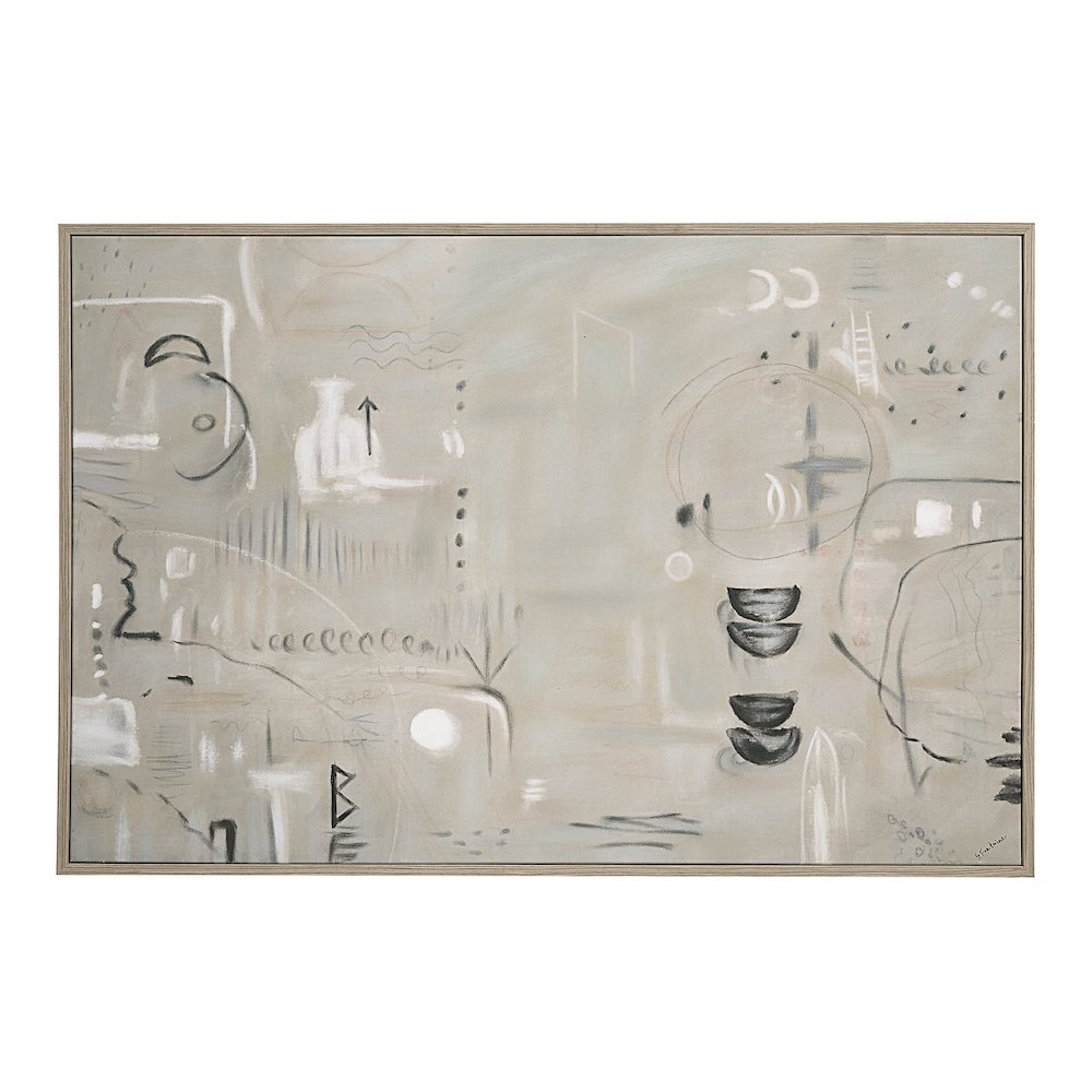 Kore 60" Wide Canvas Art, Grey. Picture 1