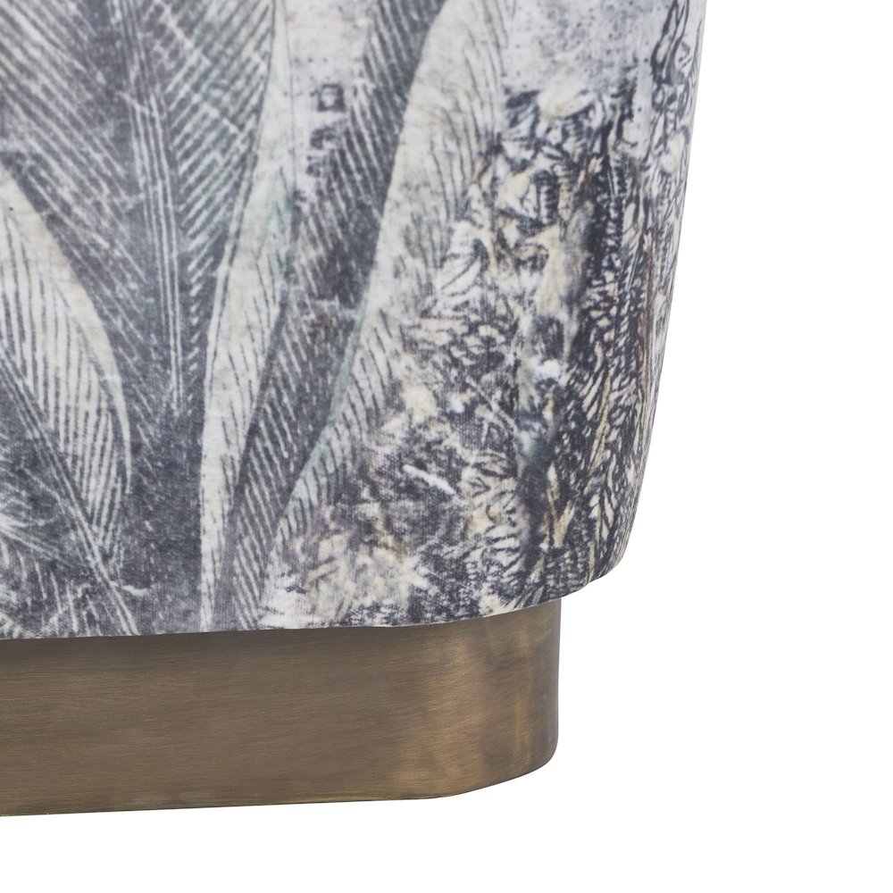 Tangle Indoor Poly-Velvet Ottoman, Print. Picture 5