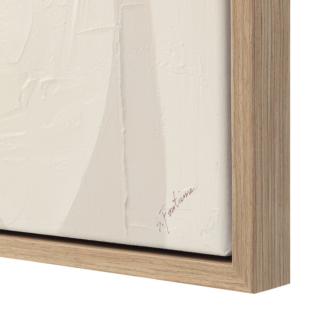 Allegra 36.1" Wide Canvas Art With Wood Frame, Oak. Picture 6