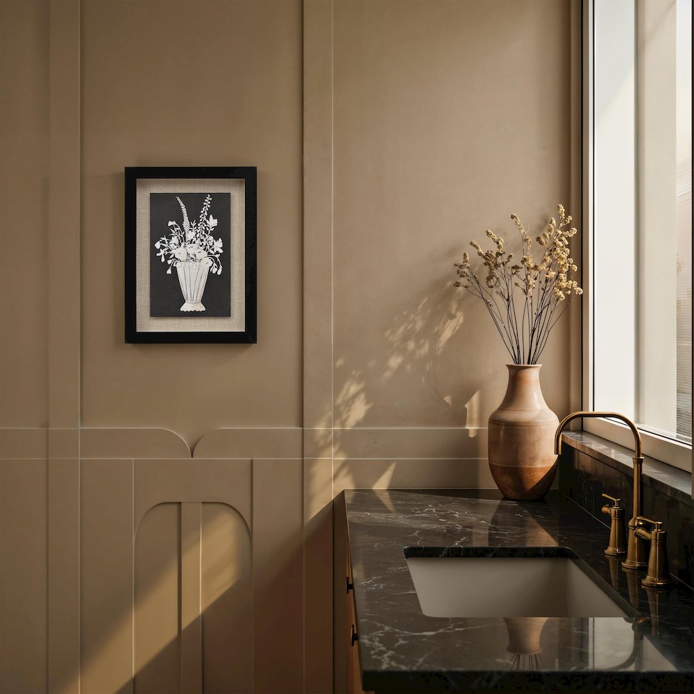 Tecoma 9" Wide Wall Decor, Matte Black. Picture 4