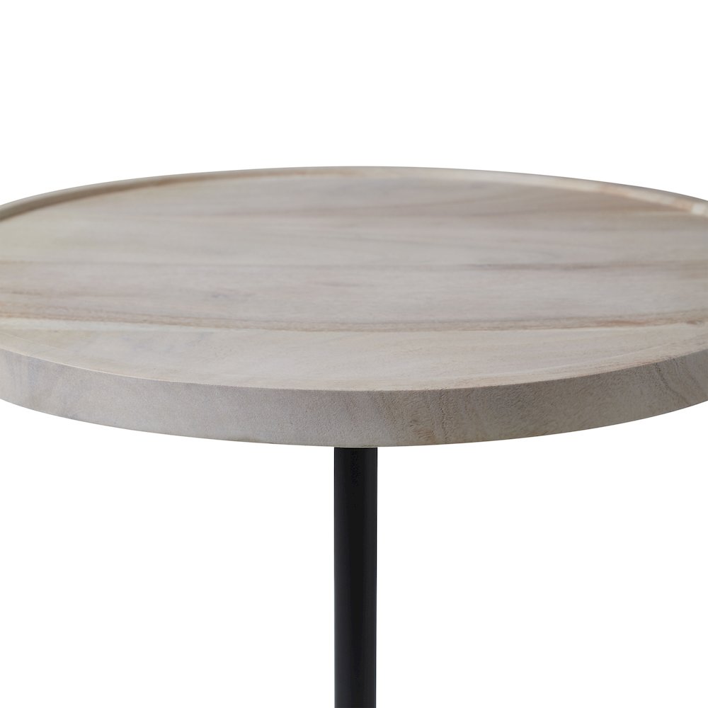Antares Side Table In Beige, Black Color. Picture 3