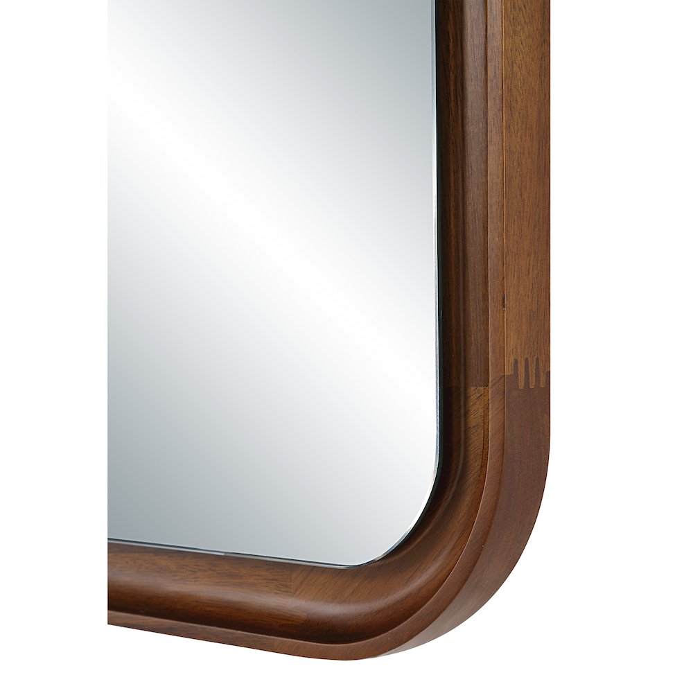 Salvia 40" H x 24" W Wall Mirror, Brown. Picture 5