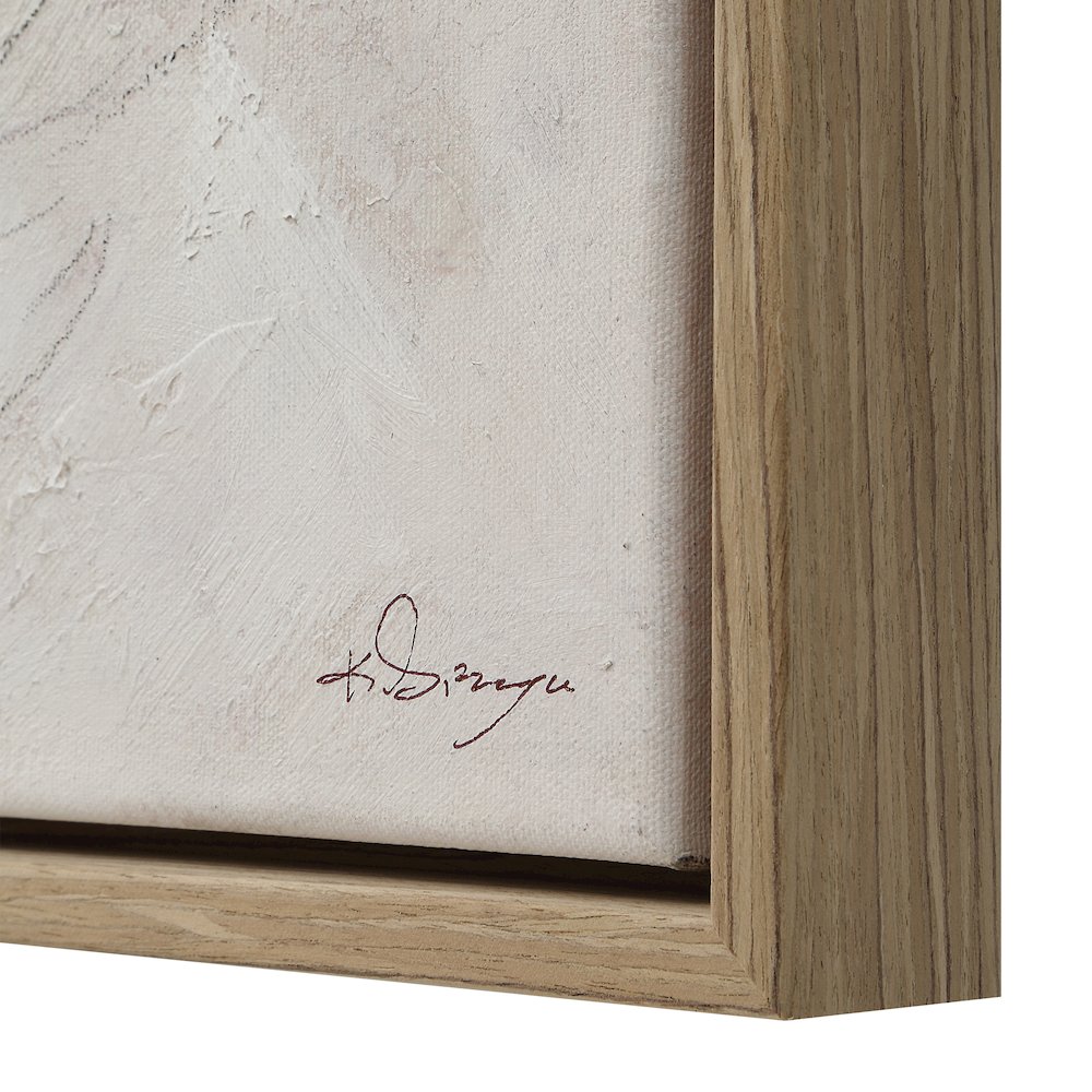 Liliosa 36" Wide Canvas Art with Wood Frame, Medium Walnut. Picture 5