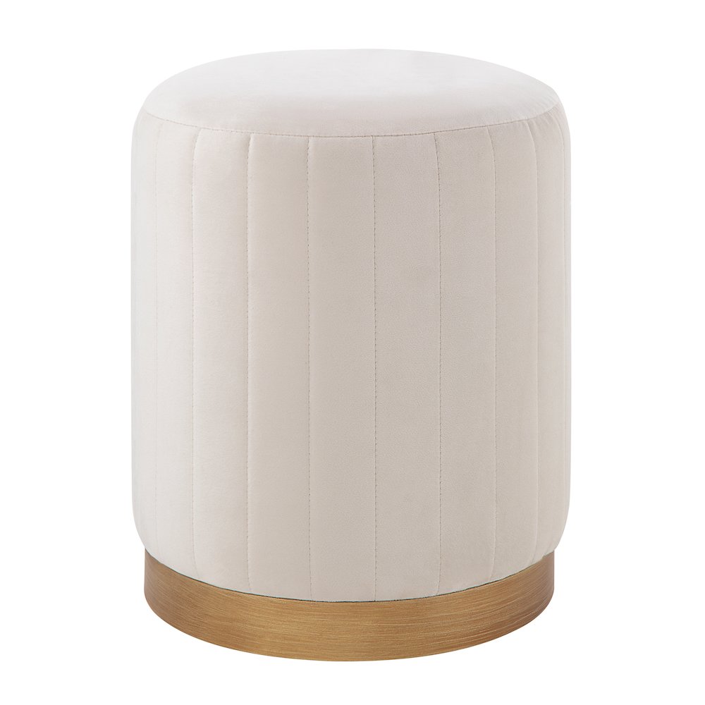 Baylor Ottoman In Cream Color. Picture 1