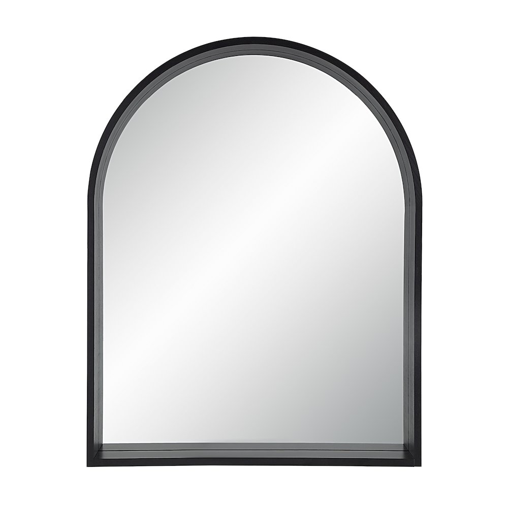 Cove 46" Tall Arch Rectangular Mirror, Matte Black. Picture 1