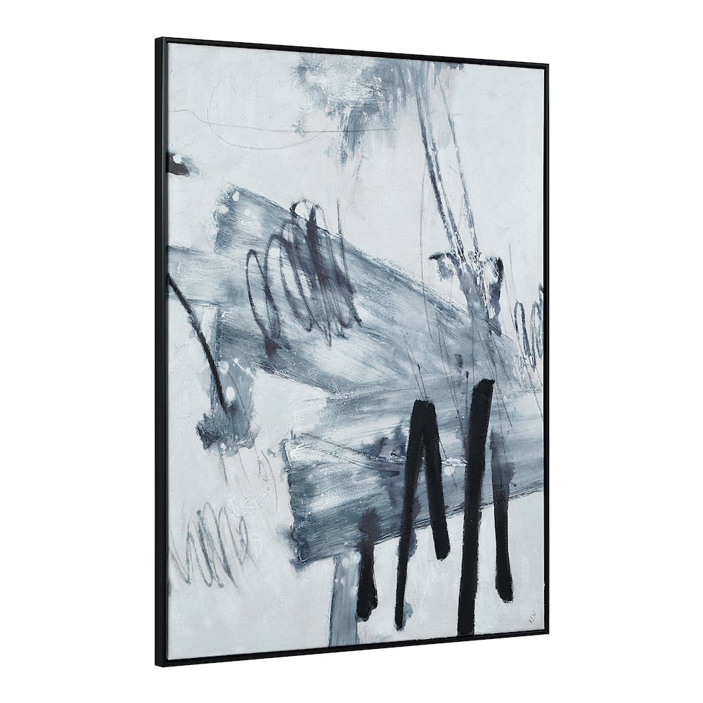 Senso 48" H x 36" W Canvas Art, Blue. Picture 2