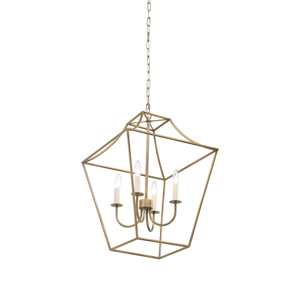 Versailles 24" Height Ceiling Fixture, Dark Antique Brushed Brass. Picture 5