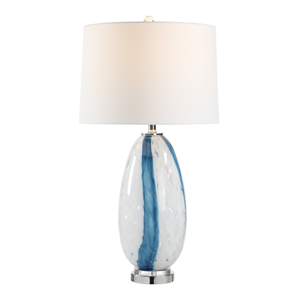 Solis 27.75" Height Table Lamps, Clear And Blue. Picture 5