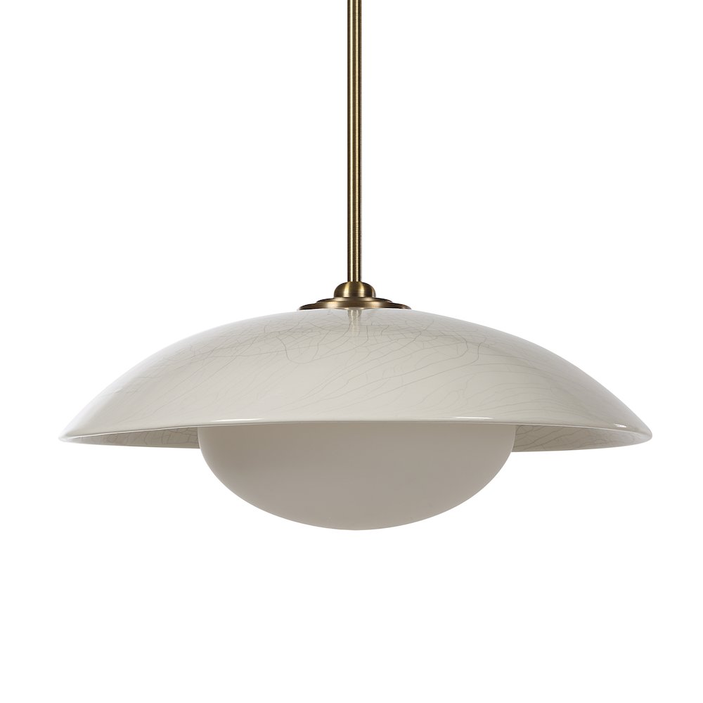 Abbie 72.5" Height Ceiling Fixture, Off-White Crackle. Picture 1