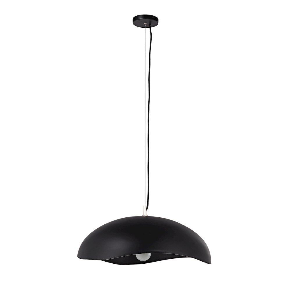 Filomena 22" Wide 1-Light Chandelier, Matte Black. Picture 1