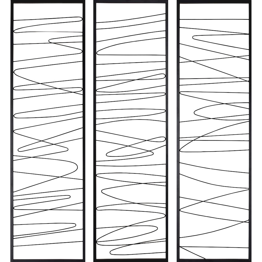 Studio Line - Linear 19.8" Wide Wall Art, Black. Picture 1