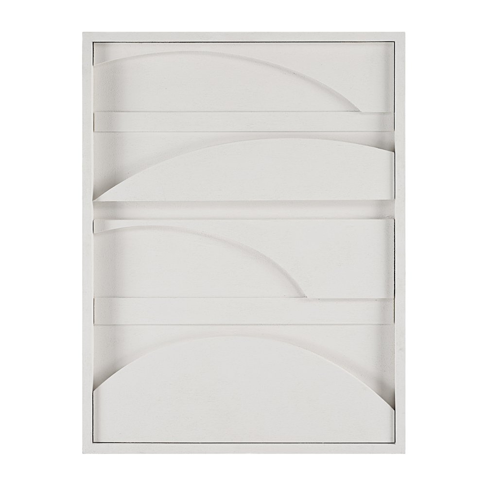 Cadieux 30" Wide Wall Decor, Matte White. Picture 1