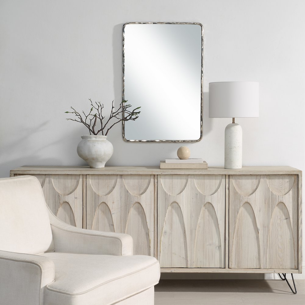 Pollonia 36" H x 24" W Wall Mirror, Grey. Picture 2