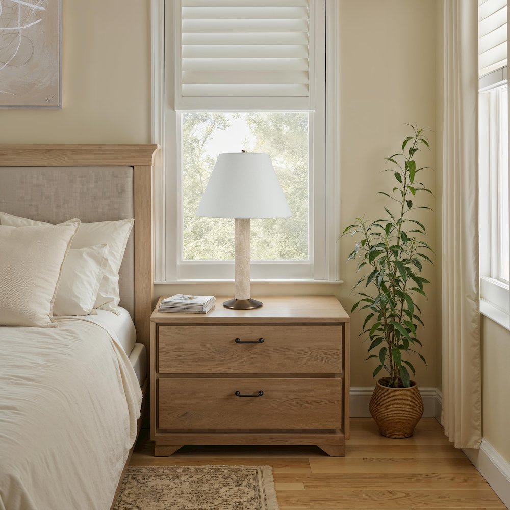Tamara 25.5" Height Table Lamps, Beige. Picture 2