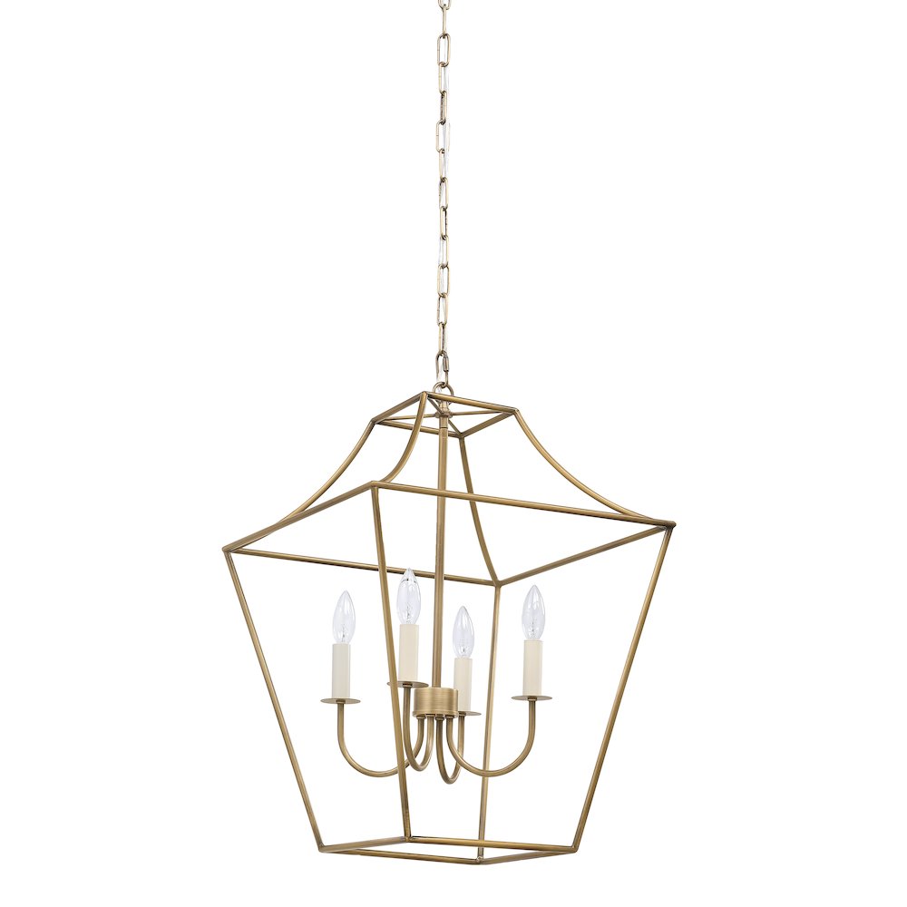 Versailles 24" Height Ceiling Fixture, Dark Antique Brushed Brass. Picture 6