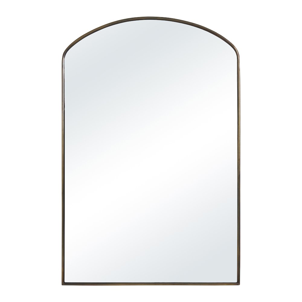 Clarisse 36" Tall Arch Mirror, Aged Brass. Picture 1