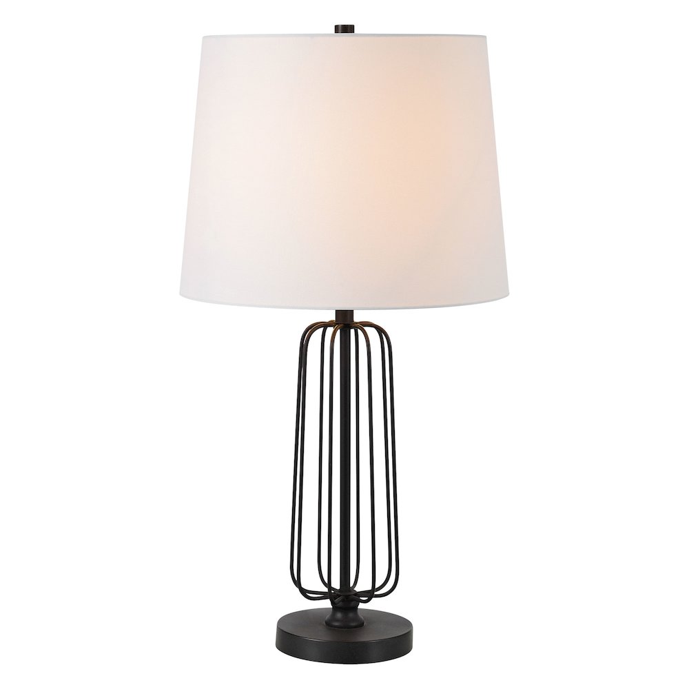 Shadia 24.75" Length Table Lamp- Set of two, Matte Black. Picture 5