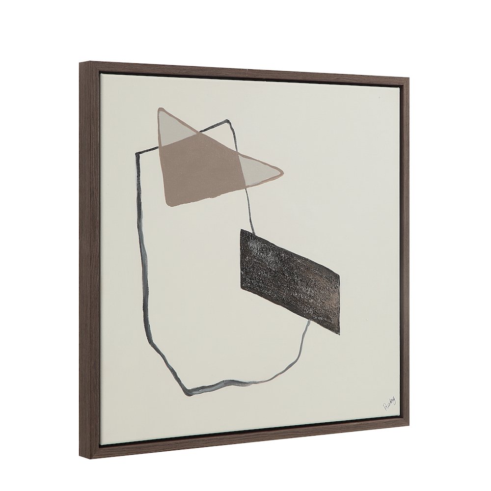 Lacadie 30.1" Wide Canvas Art With Wood Frame, Dark Brown. Picture 8