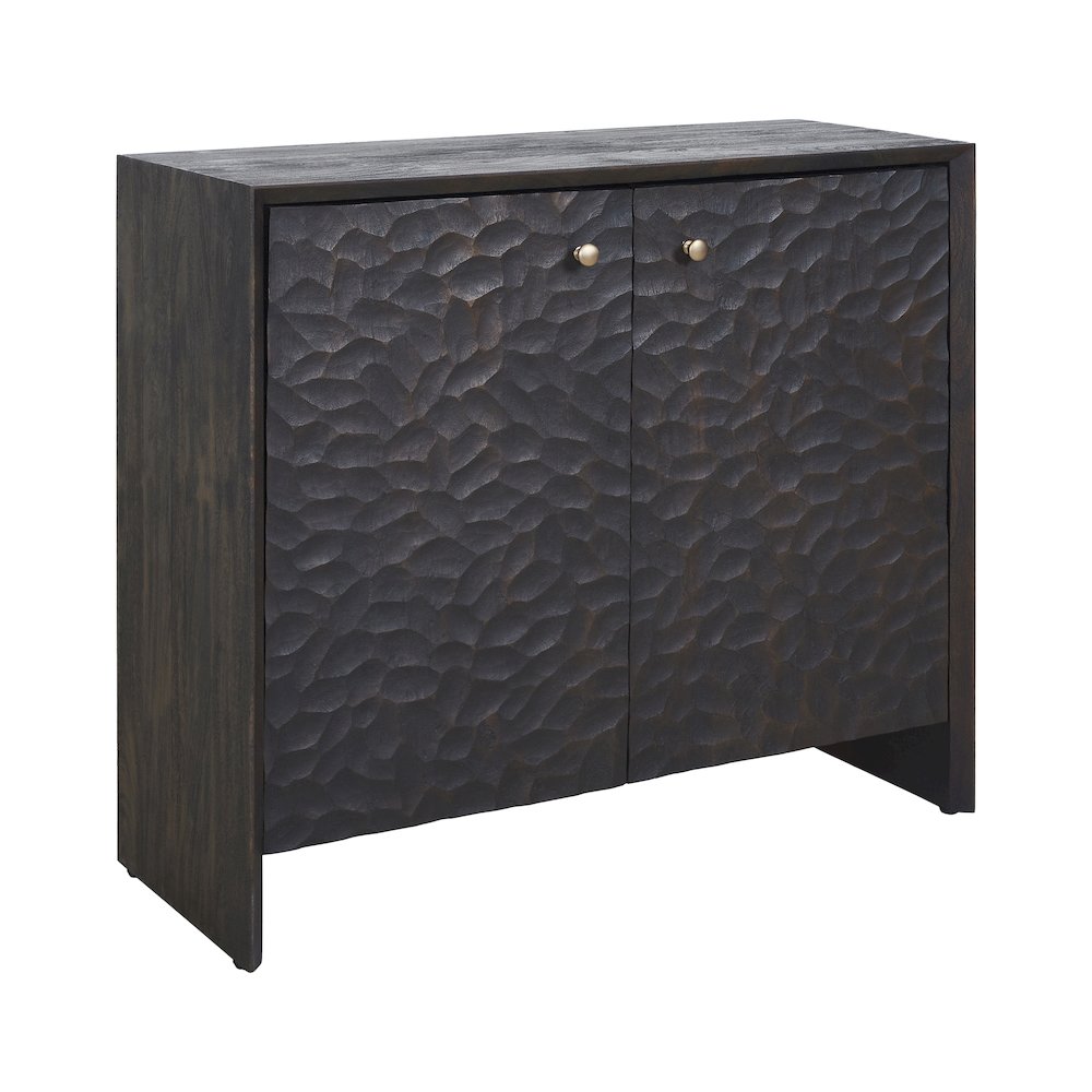 Jean Indoor Mango Wood Cabinet, Dark Brown. Picture 2