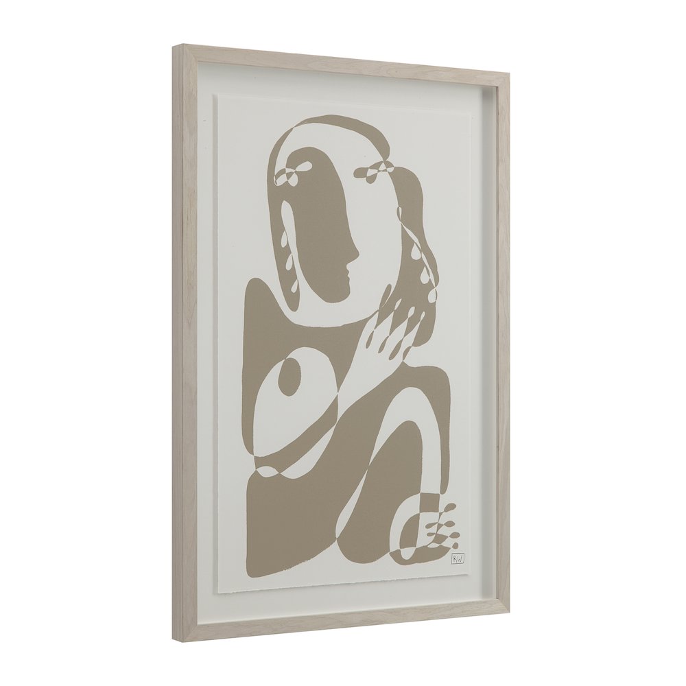 Cybel 24.1" Wide Wall Art With Wood Frame, Walnut. Picture 10