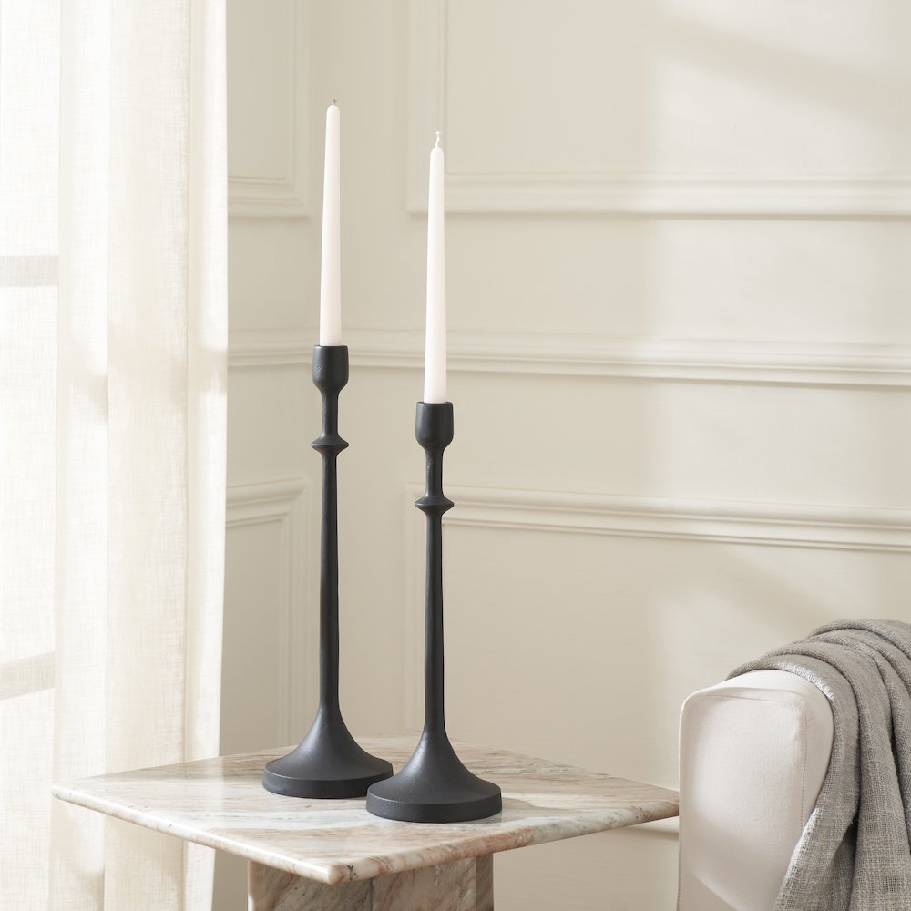 Albero Candle Holder, Matte Black. Picture 2