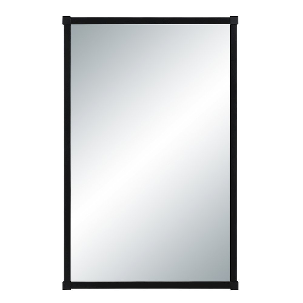 Kauri 35" H x 22" W Wall Mirror, Black. Picture 1