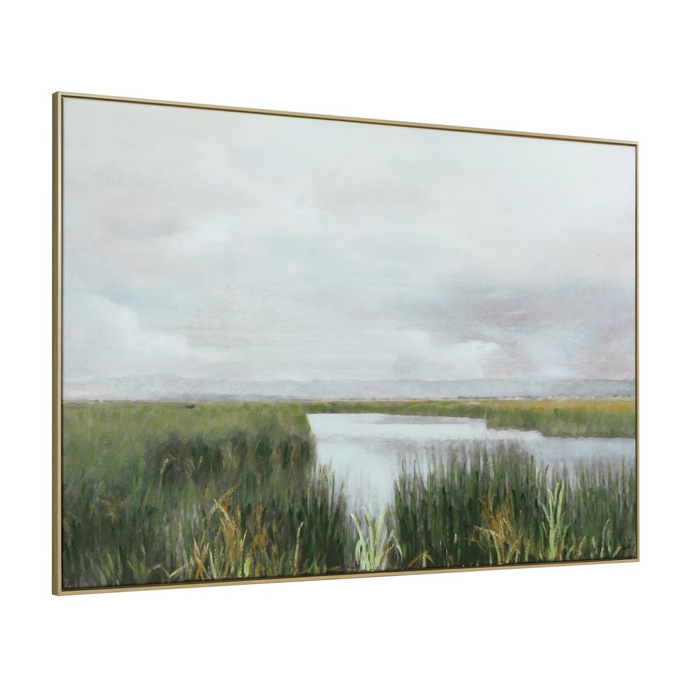 Tallow 40" H x 60" W Canvas Art, Green. Picture 2