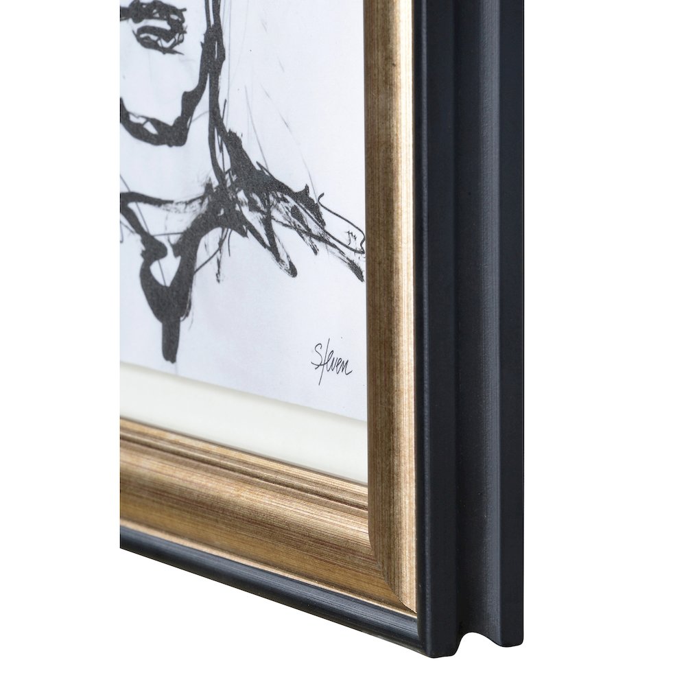 Studio Line - Sketch 4 Piece Wide Wall Art, Black. Picture 5
