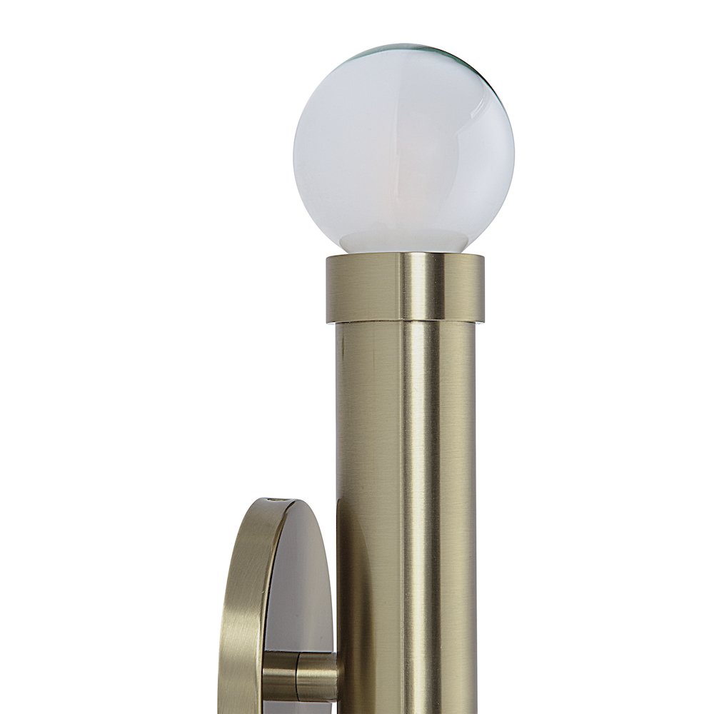 Dasia 12" Burnished Brass 2-Light Wall Sconce. Picture 3