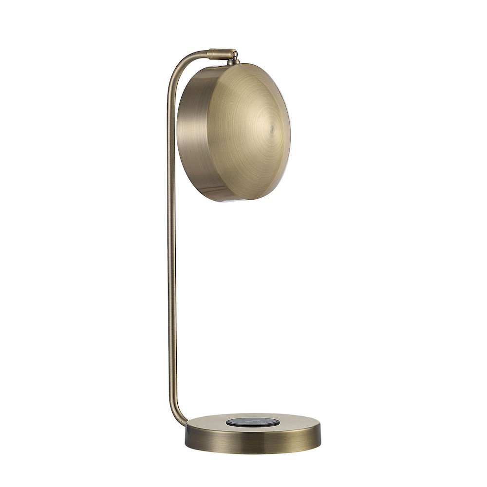 Riesco 22.5" Length Desk Lamp, Antique Brass. Picture 5