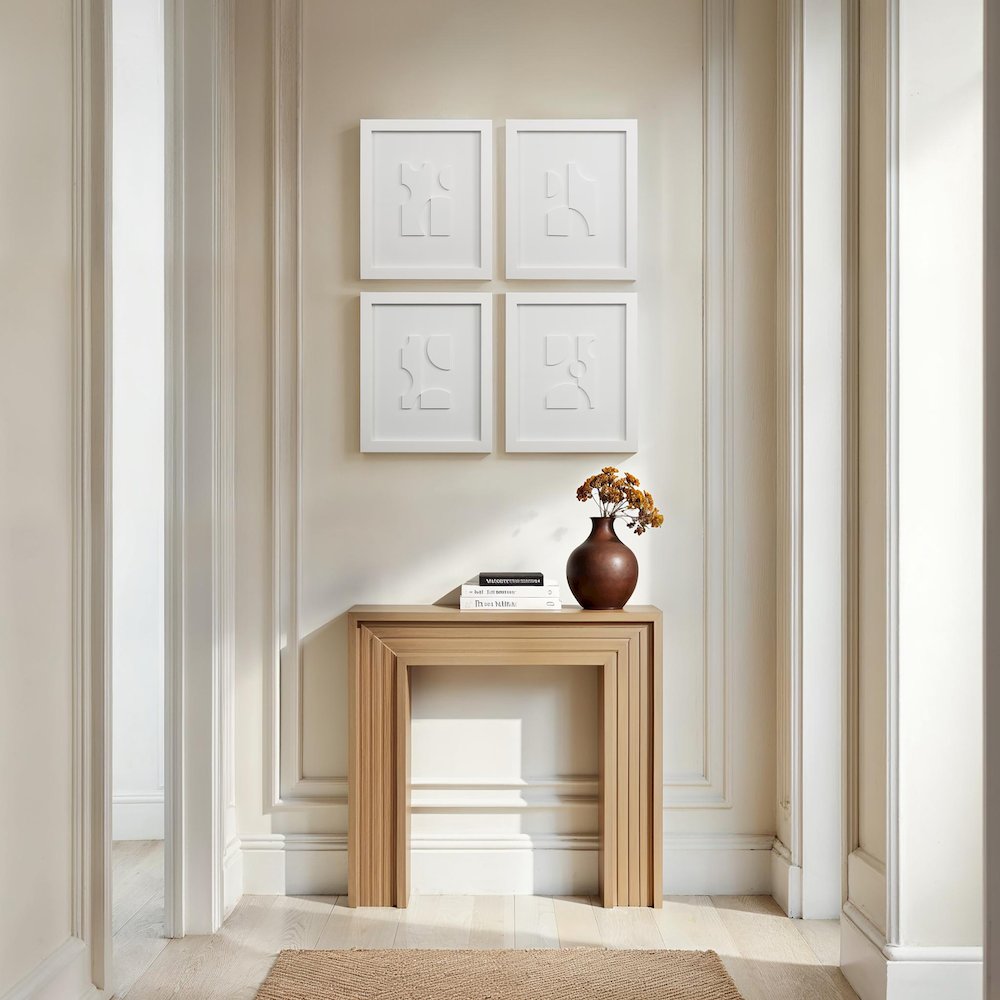 Ispra 19" Wide Wall Decor, Matte White. Picture 2