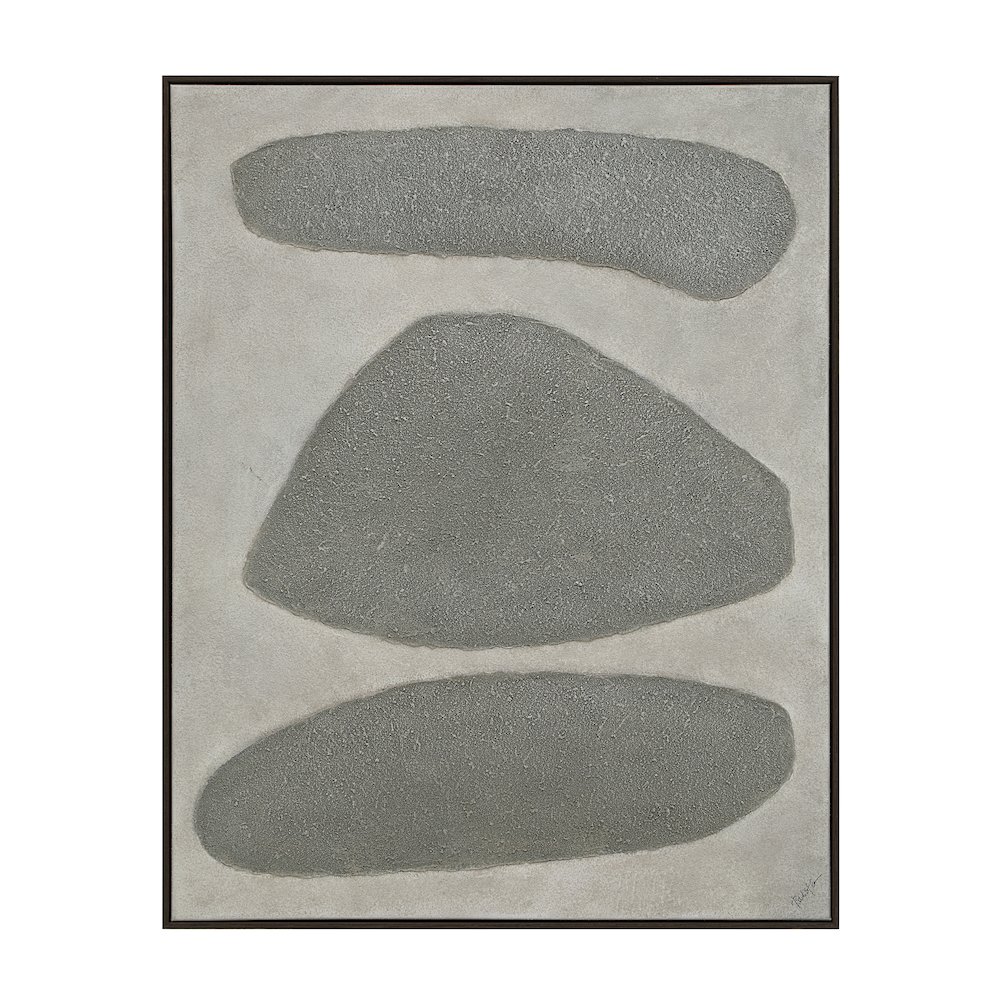 Orso 45" Wide Canvas Art with Wood Frame, Black Oak. Picture 1