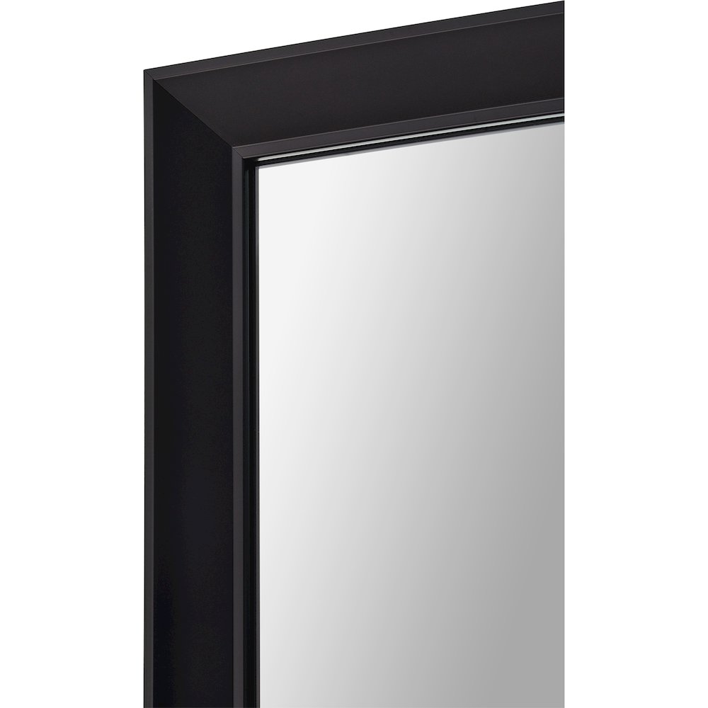 Delacorte 80" Tall Rectangle Wall Mirror, Black. Picture 5