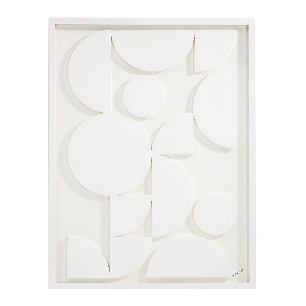 Tivat 36" Wide Wall Art, White. Picture 1