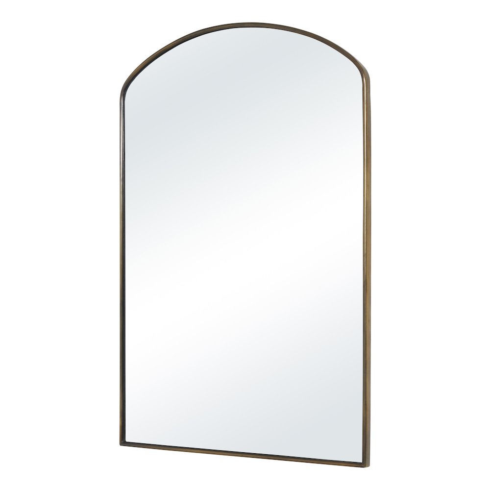 Clarisse 36" Tall Arch Mirror, Aged Brass. Picture 2