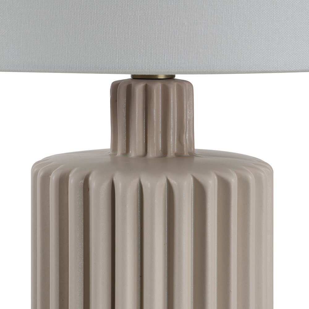 Lina 24.75" Height Table Lamps, Beige. Picture 2