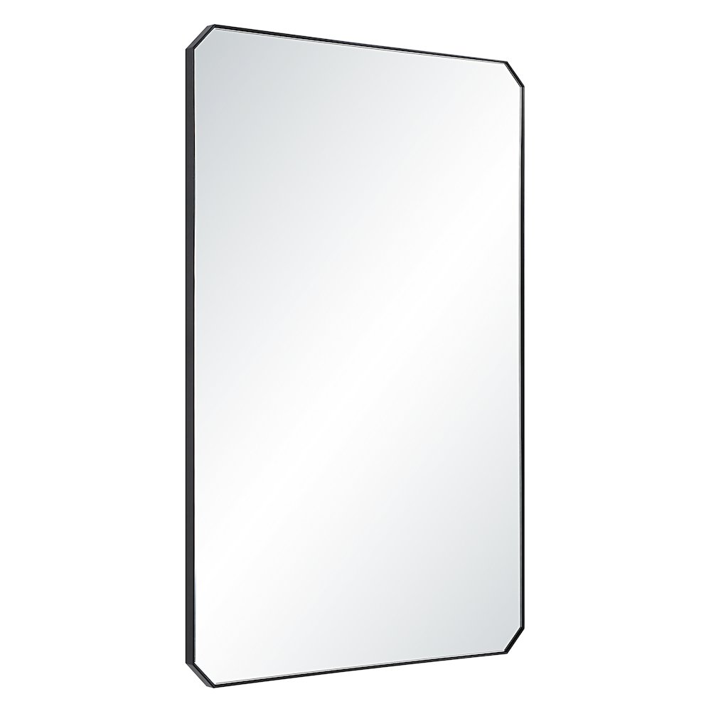 Jace 36" H x 24" W Wall Mirror, Black. Picture 3