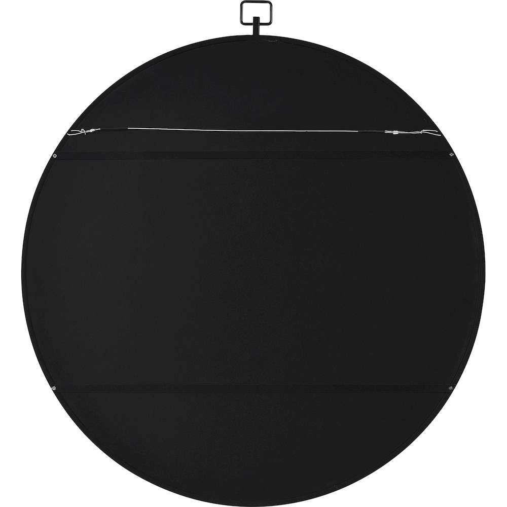 Rayden 38.5 in. x 36 in. Round Framed Mirror. Picture 4